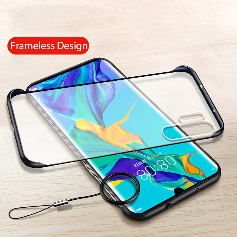 Матовый безрамный чехол для Huawei P20 P30 Pro Mate 20 lite Прозрачный телефона из ПК Honor 10i 20i