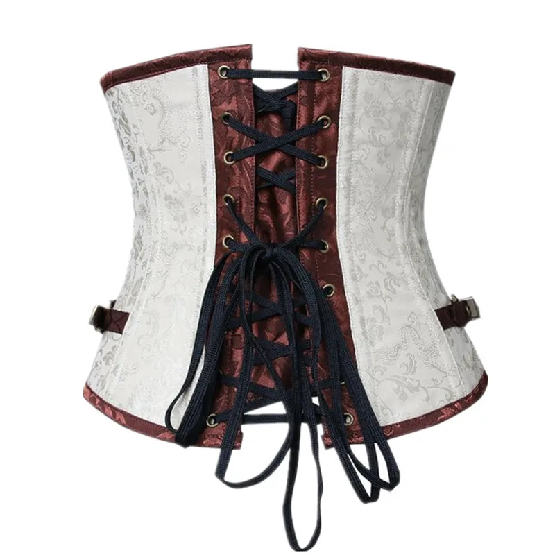 Steampunk Corsets Bustiers Sexy Korset Brown Underbust Goth Buckle Pattern Corsetto Lingerie Under Bust Corset
Steampunk Corsets Bustiers Sexy Korset Brown Underbust Goth Buckle Pattern Corsetto Lingerie Under Bust Corset