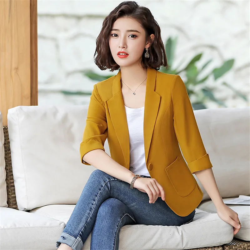 Spring Fashion Women Slim Blazer Feminino Coat Plus Size 4XL Office Ladies Suit 2019 Casual three quarter formal Blazer Suit 893
Spring Fashion Women Slim Blazer Feminino Coat Plus Size 4XL Office Ladies Suit 2019 Casual three quarter formal Blazer Suit 893