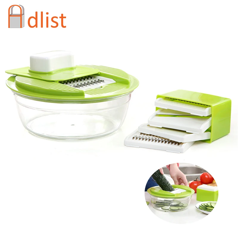Multifunctional Vegetable Graters Stainless Steel Cutter with 5 Blades Manual Chopper Carrot Potato Slicer Kitchen Gadgets Tools
Multifunctional Vegetable Graters Stainless Steel Cutter with 5 Blades Manual Chopper Carrot Potato Slicer Kitchen Gadgets Tools
