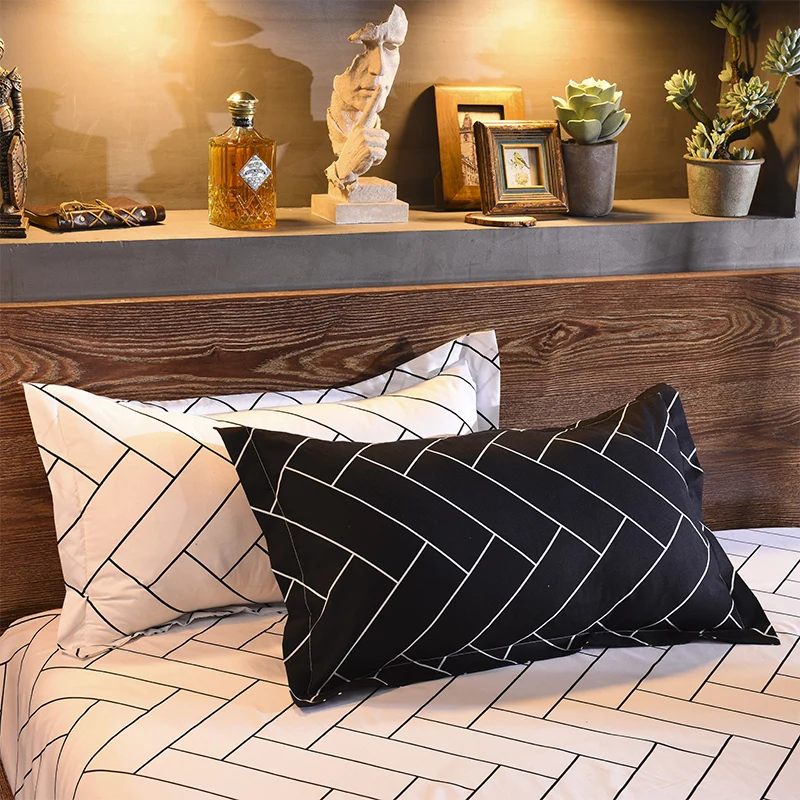 Nordic Bedding Set Bedclothes Soft Quilt Duvet Cover Pillowcase Black White Lattice Twin Full Bed Linens Set for Home Textile
Nordic Bedding Set Bedclothes Soft Quilt Duvet Cover Pillowcase Black White Lattice Twin Full Bed Linens Set for Home Textile