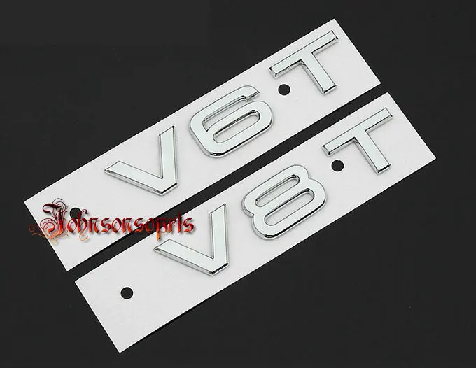 2 шт. ABS 3D Хром V6T V8T значок багажника автомобиля эмблема автомобильные наклейки для S4 A5 S5 A6 S6 A7 автостайлинг
2 шт. ABS 3D Хром V6T V8T значок багажника автомобиля эмблема автомобильные наклейки для S4 A5 S5 A6 S6 A7 автостайлинг