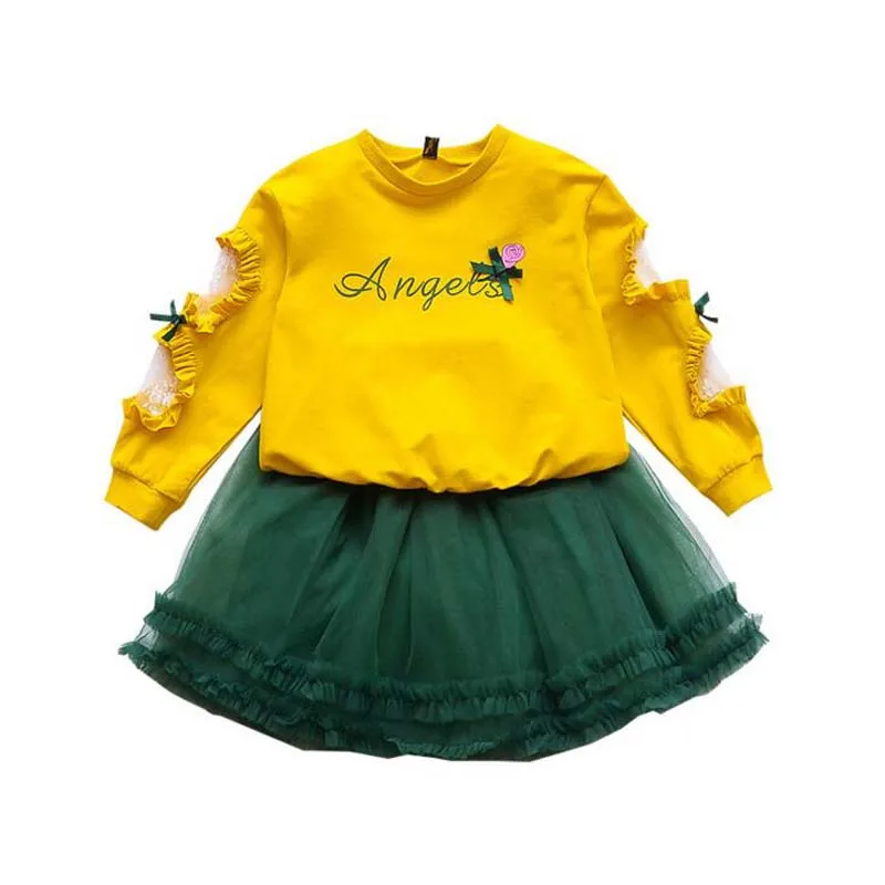 Children's clothing sets long sleeve T-shirt+skirts girls spring autumn cotton 2 pcs sets fashion fairy pullover+skirts sets
Children's clothing sets long sleeve T-shirt+skirts girls spring autumn cotton 2 pcs sets fashion fairy pullover+skirts sets