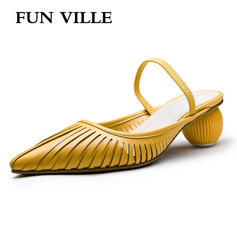 FUN VILLE New Fashion Summer shoes Women Slippers Med Heels Shoes Sweet Sexy ladies shoes Female Outside Slippers Pointed Toe
FUN VILLE New Fashion Summer shoes Women Slippers Med Heels Shoes Sweet Sexy ladies shoes Female Outside Slippers Pointed Toe