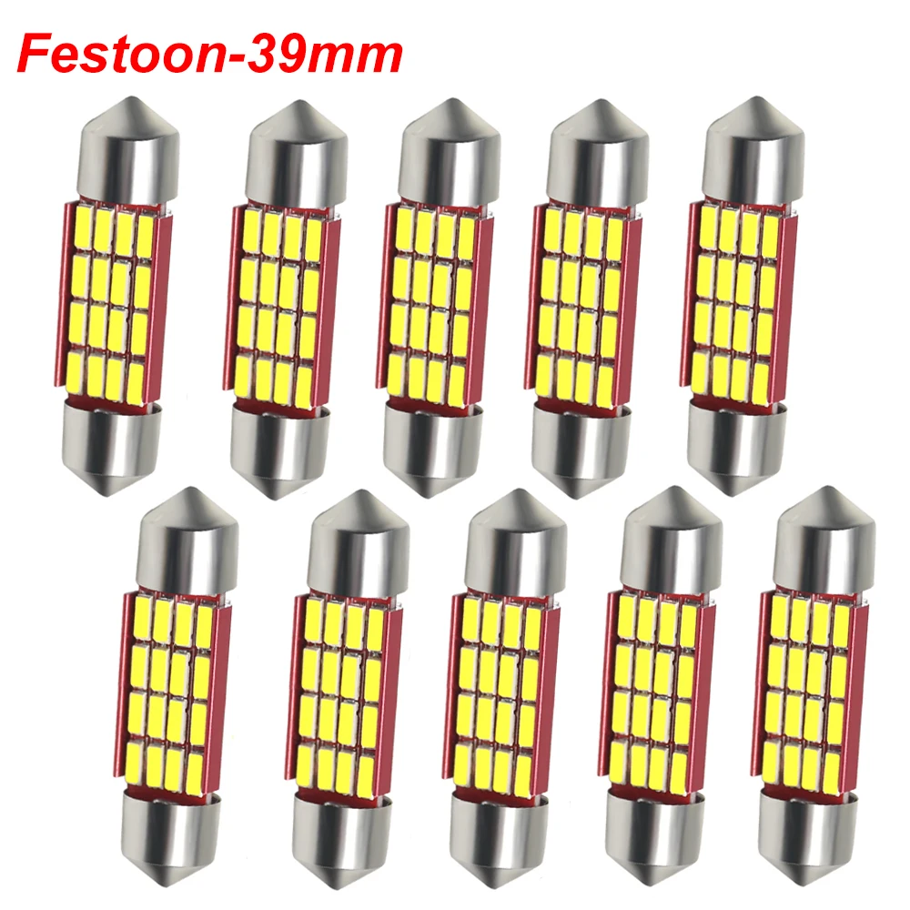 C5W C10W Festoon 39mm LED Bulbs CANBUS 4014 SMD White For Car Auto Interior Dome Map Reading Lamp License Plate Lights DC 12V
C5W C10W Festoon 39mm LED Bulbs CANBUS 4014 SMD White For Car Auto Interior Dome Map Reading Lamp License Plate Lights DC 12V