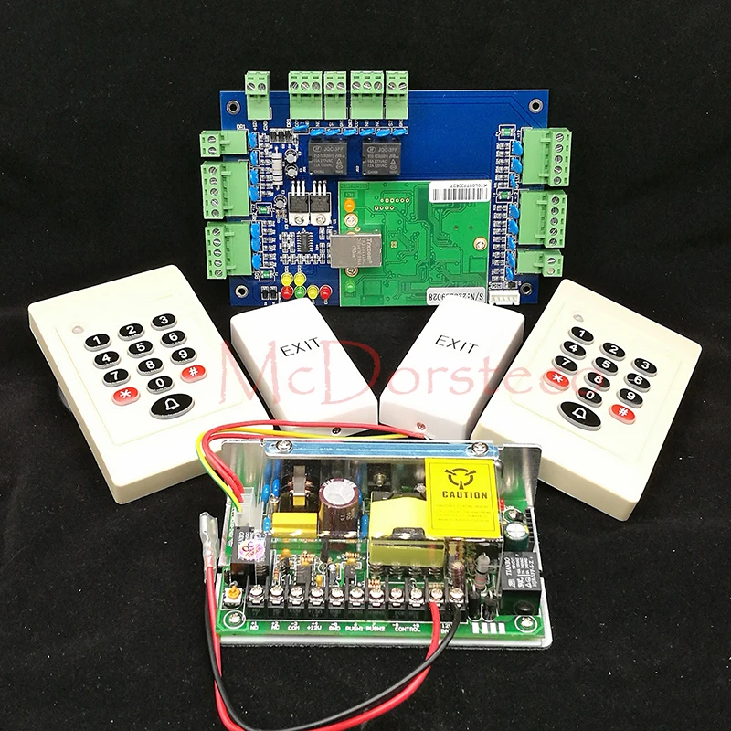 Wiegand TCP/IP двухдверная система контроля допуска к двери комплект + 2 шт Rfid