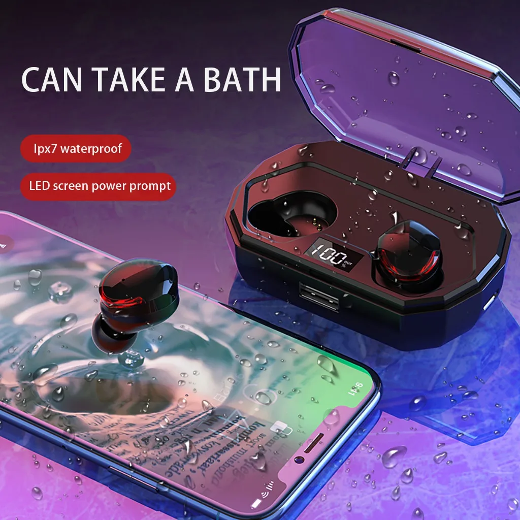 Tws Беспроводная гарнитура Bluetooth 5,0, наушники с микрофоном, бинауральная Bluetooth-гарнитура, стерео зарядное устройство для телефона #20
Tws Беспроводная гарнитура Bluetooth 5,0, наушники с микрофоном, бинауральная Bluetooth-гарнитура, стерео зарядное устройство для телефона #20