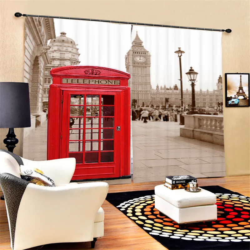 Curtains Luxury Blackout 3D Window Curtain Living Room Bedroom Drapes Cortinas Decor Customized size Telephone booth pillowcase
Curtains Luxury Blackout 3D Window Curtain Living Room Bedroom Drapes Cortinas Decor Customized size Telephone booth pillowcase