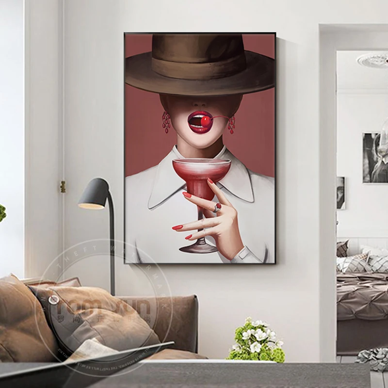 Modern Hat Girl Canvas Art Elegant Art Wall Painting for Living Room Bedroom Entrance Girlish Poster N Print Pop Home Decoration 
Modern Hat Girl Canvas Art Elegant Art Wall Painting for Living Room Bedroom Entrance Girlish Poster N Print Pop Home Decoration