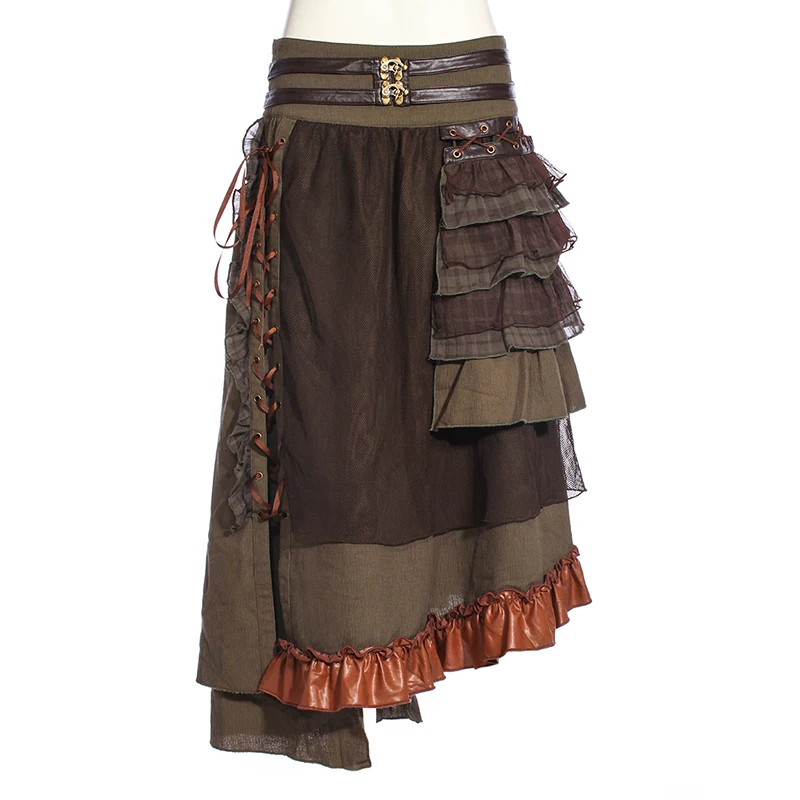 Steampunk Victorian Green Coffee Cosplay Party Costume Sexy Women Skirts Punk Gothic Vintage Ruffles Women Casual Long Skirt
Steampunk Victorian Green Coffee Cosplay Party Costume Sexy Women Skirts Punk Gothic Vintage Ruffles Women Casual Long Skirt