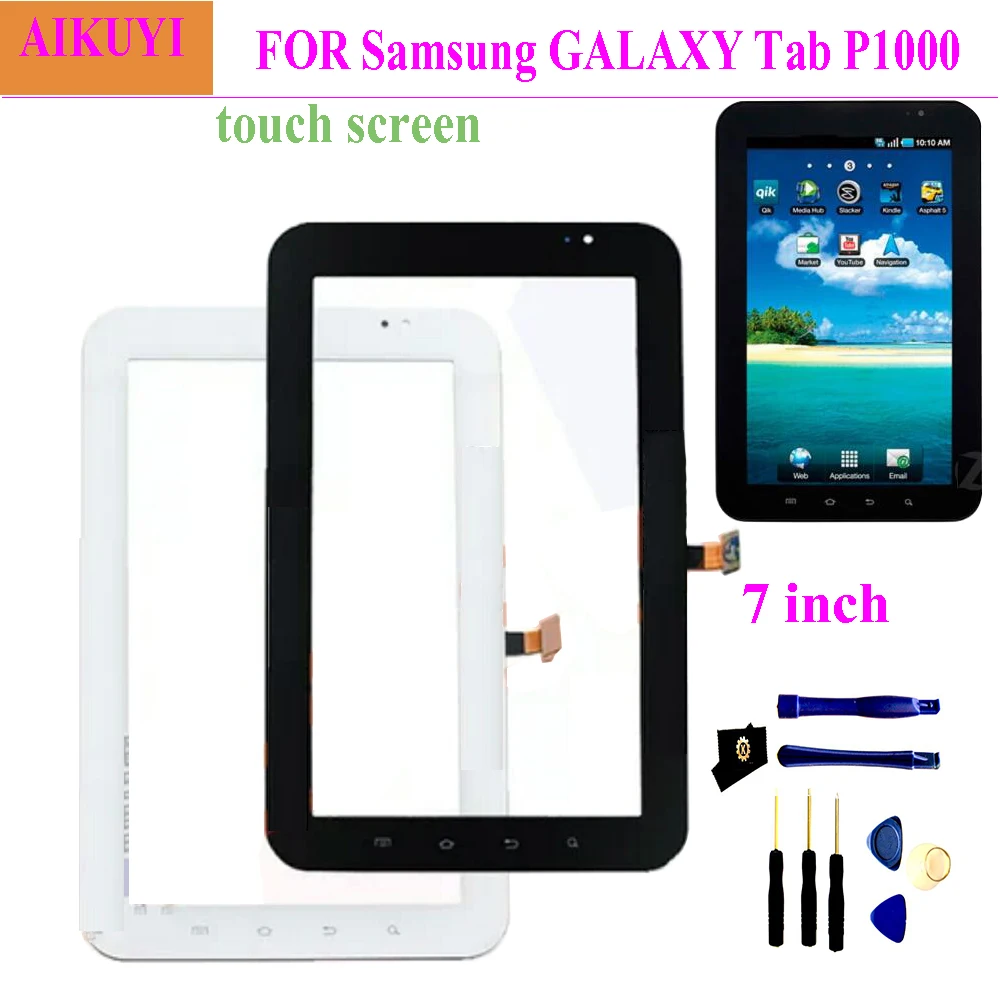 Сенсорный ЖК экран для Samsung Galaxy Tab P1000 P1010 7 0 дюйма внешнее Сенсорное стекло Сменные