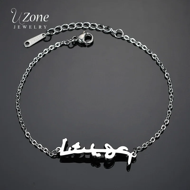 UZone Stainless Steel Personalized Custom Name Bracelet For Women Arabic Name Bracelet Nameplate Jewelry Birthday Gifts
UZone Stainless Steel Personalized Custom Name Bracelet For Women Arabic Name Bracelet Nameplate Jewelry Birthday Gifts