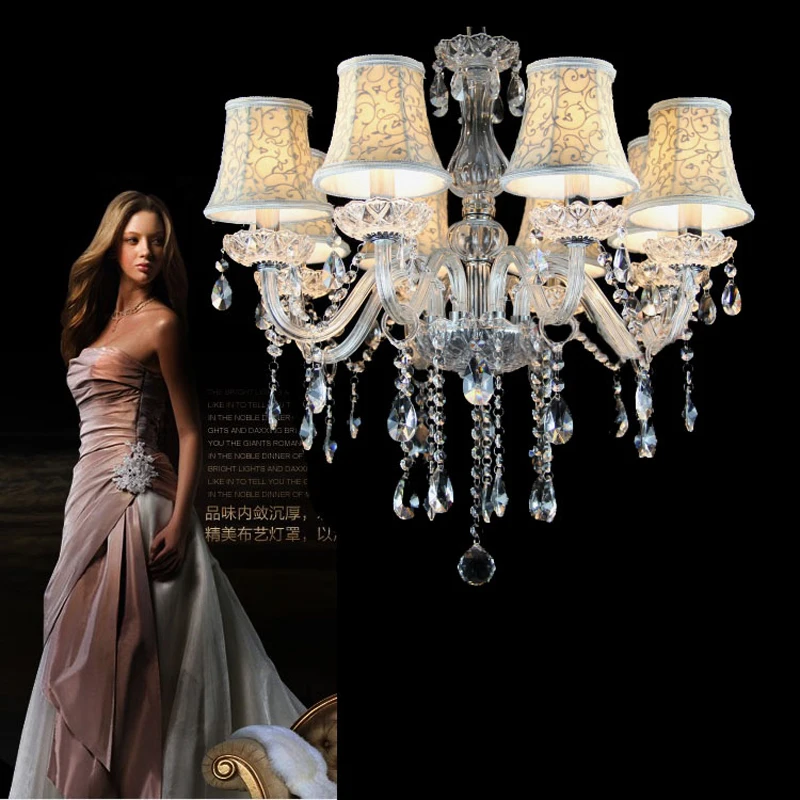 LED Crystal Chandelier Light Bed Room Vintage Lamp Crystal Chandelier With Lamp shade Fashion Lamp Decoration Home
LED Crystal Chandelier Light Bed Room Vintage Lamp Crystal Chandelier With Lamp shade Fashion Lamp Decoration Home