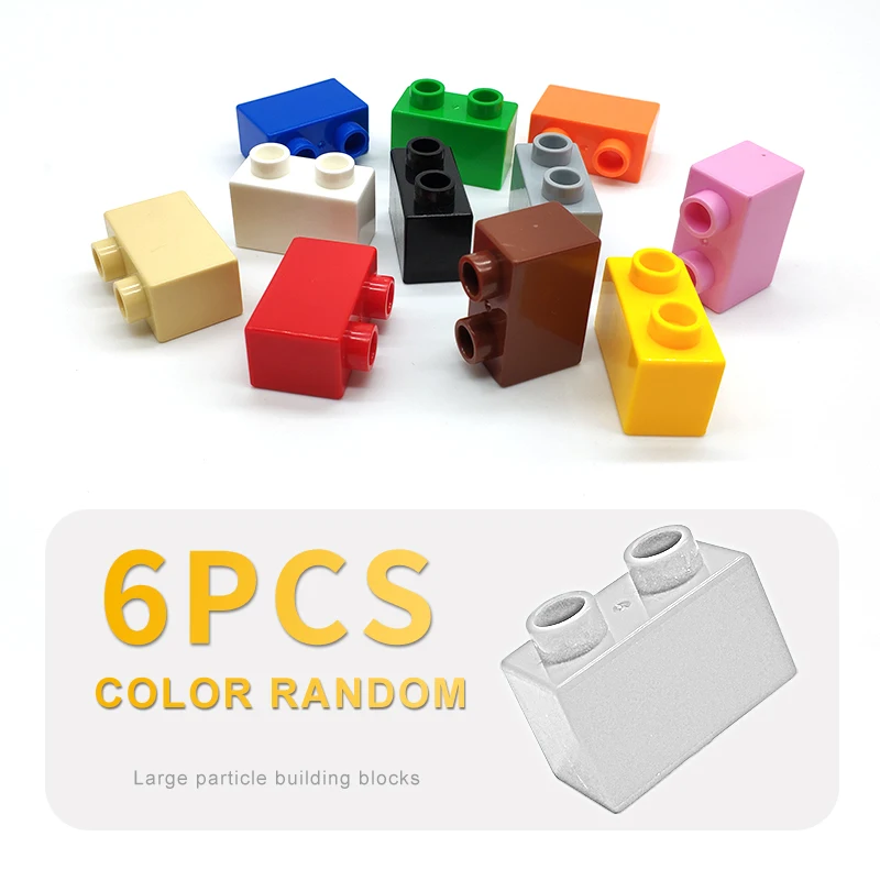 6pcs Big Building Block 1x2 Dots Basic Brick Classic Accessory DIY Compatible Big Size Brick Part Gift For Kids Creative Toy Set
6pcs Big Building Block 1x2 Dots Basic Brick Classic Accessory DIY Compatible Big Size Brick Part Gift For Kids Creative Toy Set