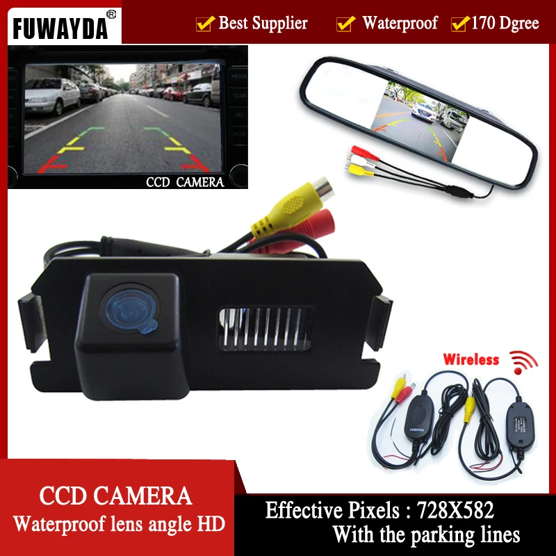 FUWAYDA 4.3 Inch Mirror Monitor Wireless CCD Car Rear View Camera night vision for HYUNDAI I30 GENESIS COUPE Tiburon KIA SOUL
FUWAYDA 4.3 Inch Mirror Monitor Wireless CCD Car Rear View Camera night vision for HYUNDAI I30 GENESIS COUPE Tiburon KIA SOUL