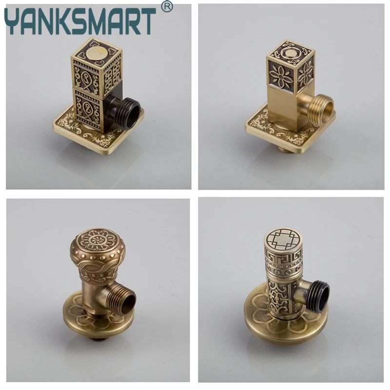 Bathroom Control valve Solid Brass Angle Stop Valve 1/2" Male x 1/2" Male Thread Antique Brass Water Outlet Faucet Accessories
Bathroom Control valve Solid Brass Angle Stop Valve 1/2" Male x 1/2" Male Thread Antique Brass Water Outlet Faucet Accessories