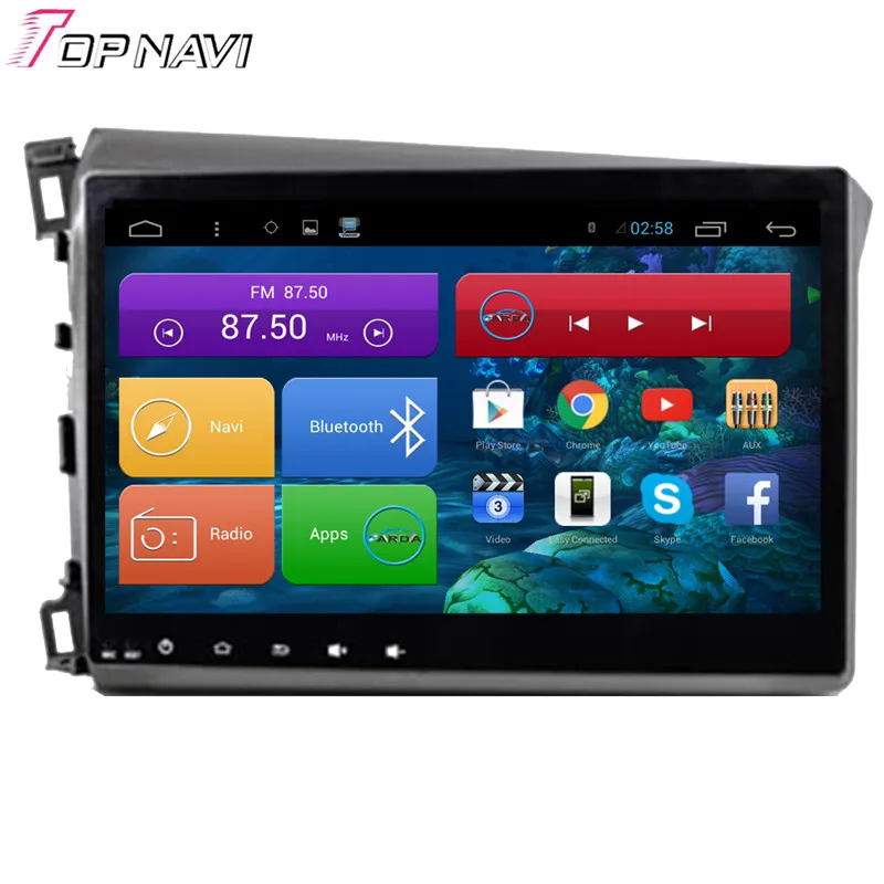 Topnavi 10.2'' Quad Core Android 6.0 Car GPS Navigation for Civic 2012 2013 2014 Autoradio Multimedia Audio Stereo,NO DVD
Topnavi 10.2'' Quad Core Android 6.0 Car GPS Navigation for Civic 2012 2013 2014 Autoradio Multimedia Audio Stereo,NO DVD