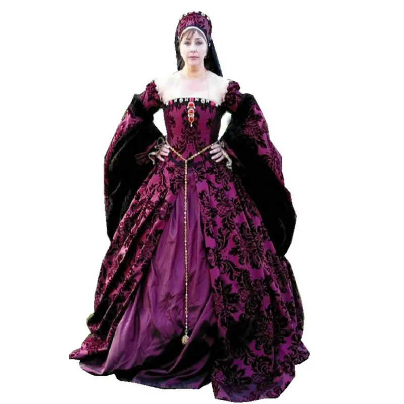 History!Customer-made Luxs Purple Vintage Costumes Renaissance Dresses Steampunk dress Gothic Cosplay Halloween Dresses C-1158
History!Customer-made Luxs Purple Vintage Costumes Renaissance Dresses Steampunk dress Gothic Cosplay Halloween Dresses C-1158