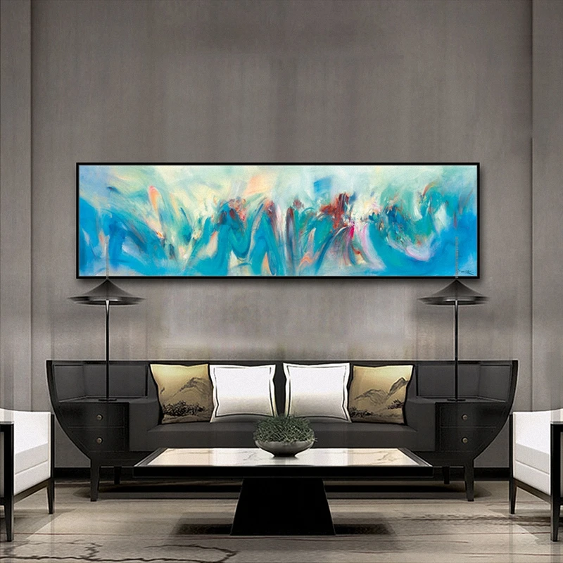 HAOCHU Blue White Psychedelic Abstract Shading Watercolor Blush Oil Canvas Painting Colorful Pictures Wall Poster Home Decor
HAOCHU Blue White Psychedelic Abstract Shading Watercolor Blush Oil Canvas Painting Colorful Pictures Wall Poster Home Decor