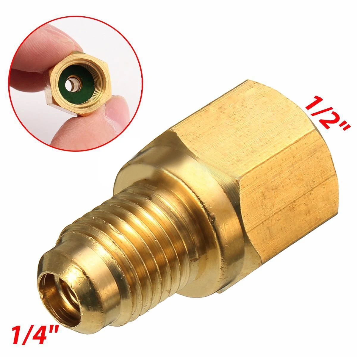 Адаптер R134a бак хладагента 1/2 "ACME Female x 1/4" Male Flare, аксессуары для инструмента
Адаптер R134a бак хладагента 1/2 "ACME Female x 1/4" Male Flare, аксессуары для инструмента