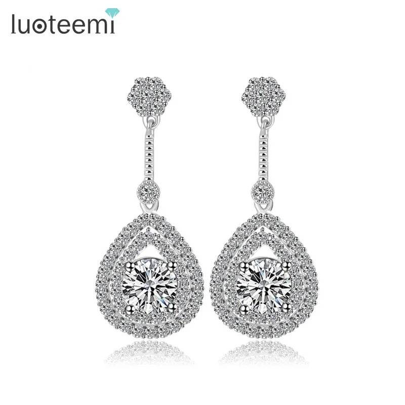 LUOTEEMI Shining AAA Cubic Zirconia Micro Paved Women Chandelier Earings Sexy Lady Wedding Party Dress Accessories
LUOTEEMI Shining AAA Cubic Zirconia Micro Paved Women Chandelier Earings Sexy Lady Wedding Party Dress Accessories