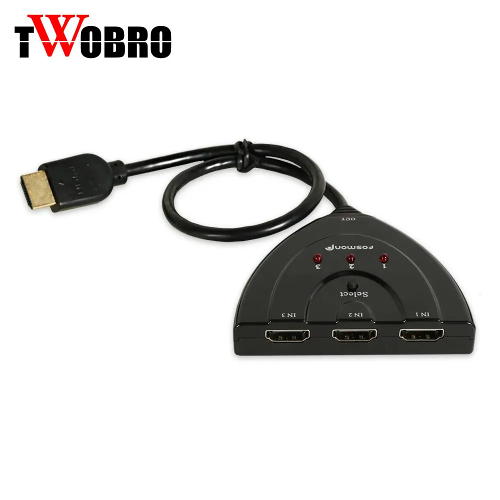 3 порта HDMI мульти дисплей Авто переключатель 1 1080P коммутатор в разветвитель для