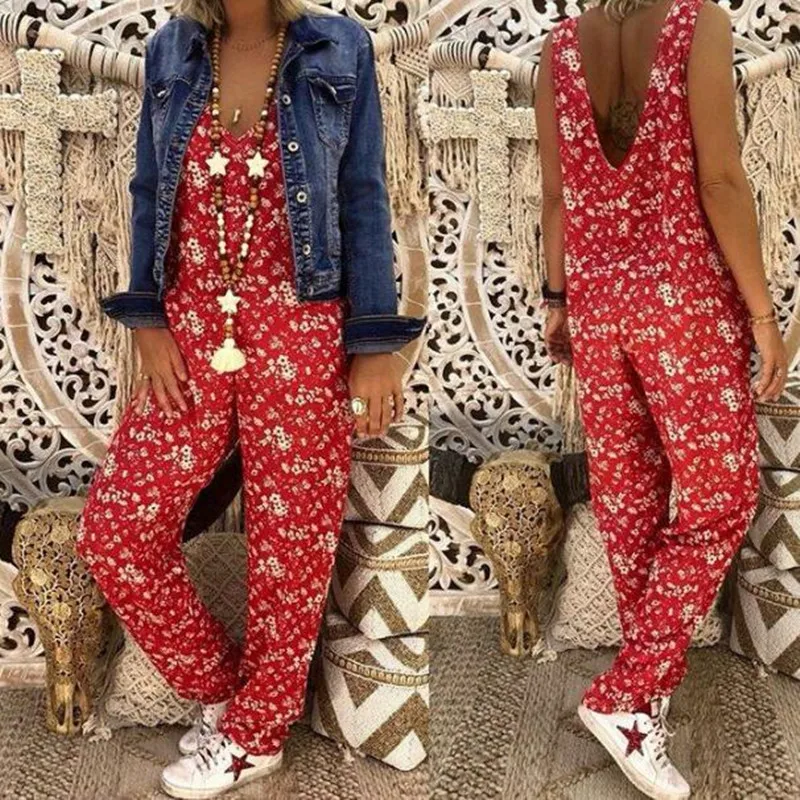 Women Unique Printed Rompers Jumpsuit Loose Casual Herem Pants Suspenders Hip Pop Sport Slacks
Women Unique Printed Rompers Jumpsuit Loose Casual Herem Pants Suspenders Hip Pop Sport Slacks