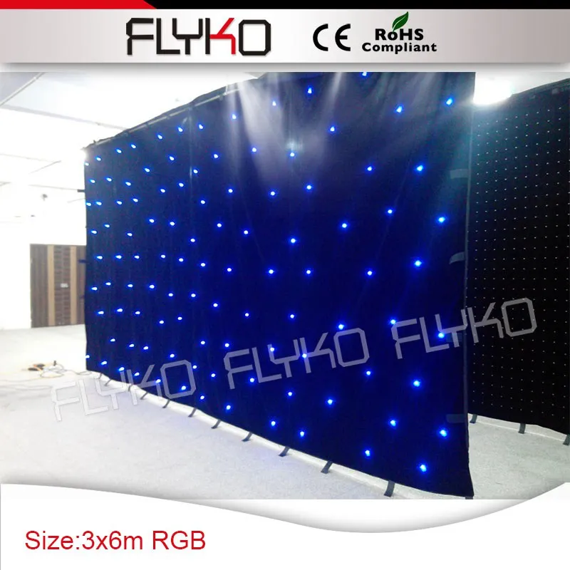 FLYKO 3*6m fiexible china animation images led curtain display star | Освещение