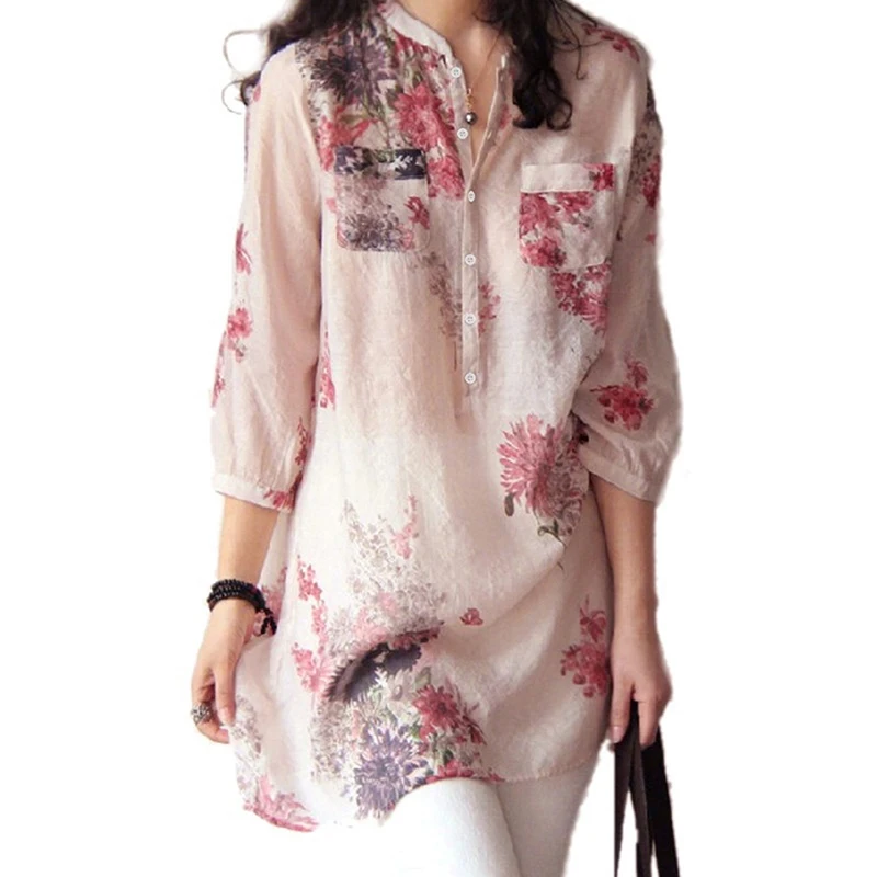Cotton Linen Shirts Vintage Women Fashion Floral Print Blouses Casual Loose Tops Female Long Shirt Blusas Tunic Chinese Style
Cotton Linen Shirts Vintage Women Fashion Floral Print Blouses Casual Loose Tops Female Long Shirt Blusas Tunic Chinese Style