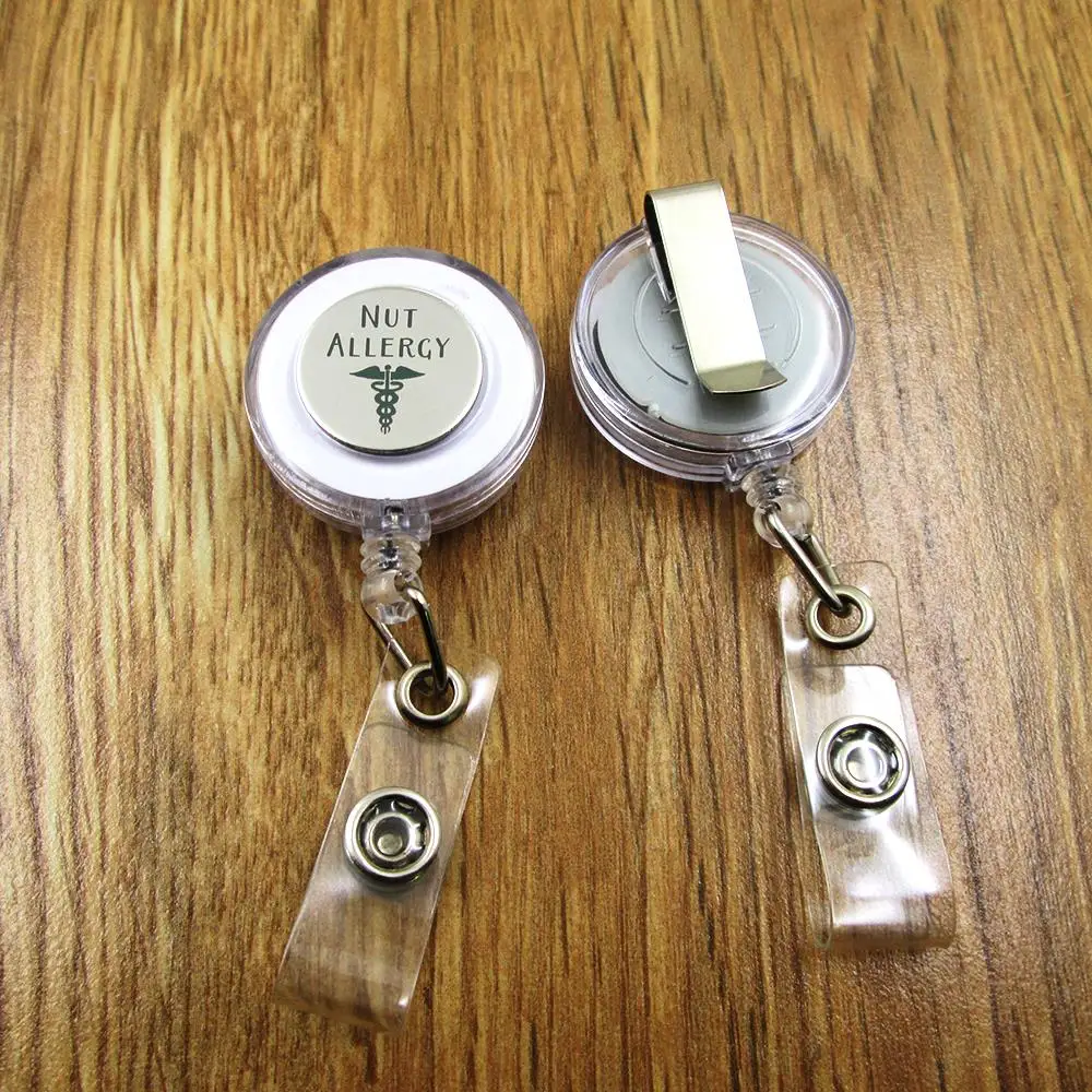 NUT ALLERGY ID Badge Reel for Docter Nurse Teacher Student retractable recoil id badge holder office work fun Present
NUT ALLERGY ID Badge Reel for Docter Nurse Teacher Student retractable recoil id badge holder office work fun Present