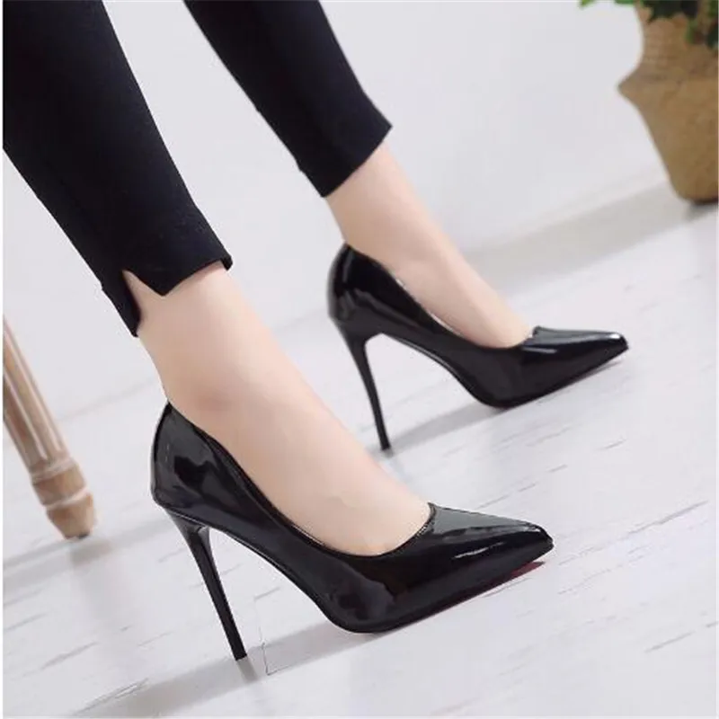 Women Pumps Brand High Heels Black Patent Leather Pointed Toe Sexy Stiletto Shoes Woman Ladies Plus Big Size 11 12
Women Pumps Brand High Heels Black Patent Leather Pointed Toe Sexy Stiletto Shoes Woman Ladies Plus Big Size 11 12