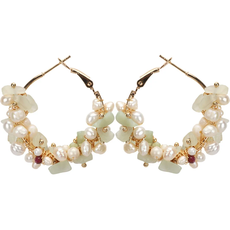 wing yuk tak Bohemian Handwork Weave Earrings For Women Irregular White Freshwater Pearls Hoop Earrings Wedding Party Jewelry
wing yuk tak Bohemian Handwork Weave Earrings For Women Irregular White Freshwater Pearls Hoop Earrings Wedding Party Jewelry