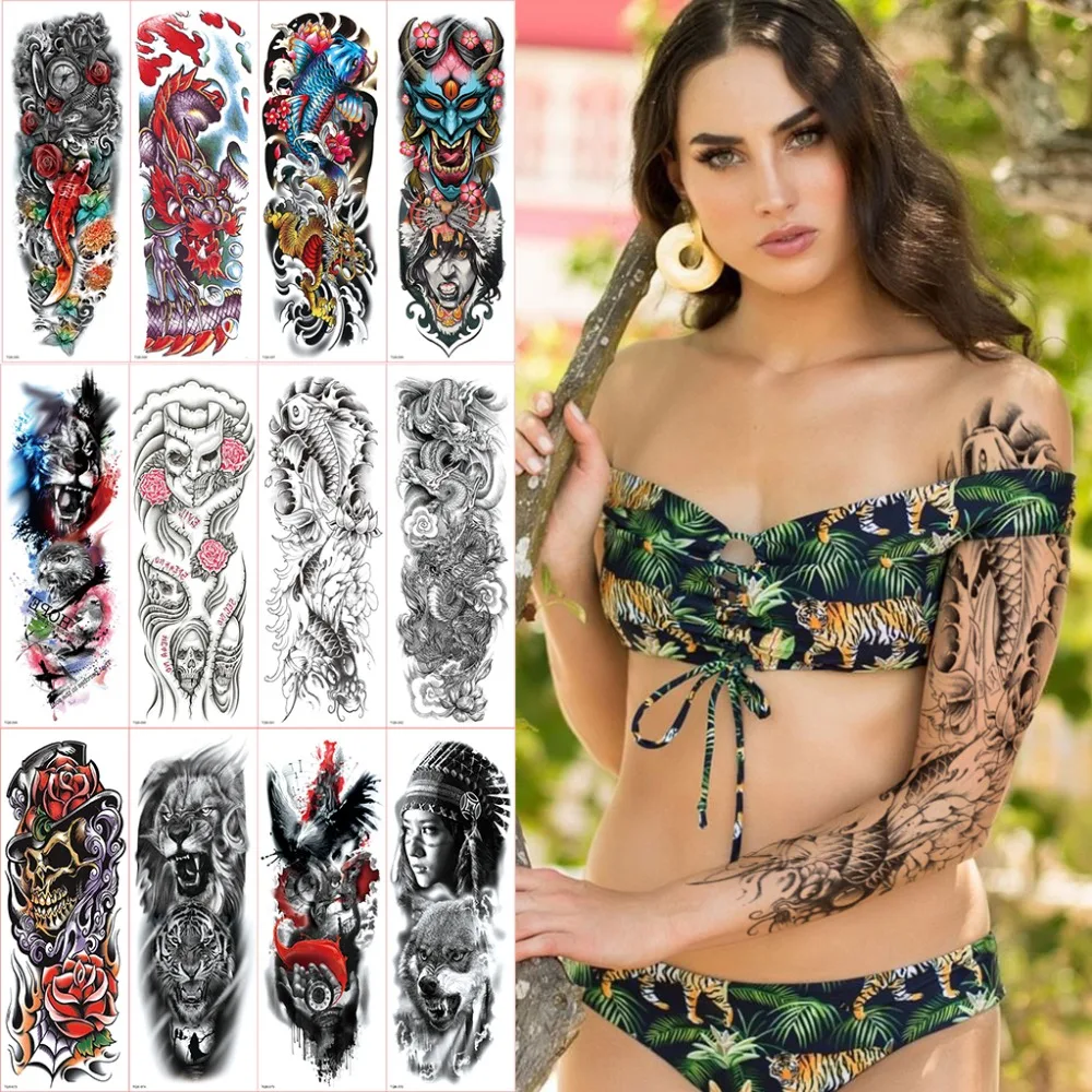 fake tattoo large arm sleeve tattoo waterproof temporary tattoos oversleeve model tattoos sticker for women men body tatoo sexy
fake tattoo large arm sleeve tattoo waterproof temporary tattoos oversleeve model tattoos sticker for women men body tatoo sexy