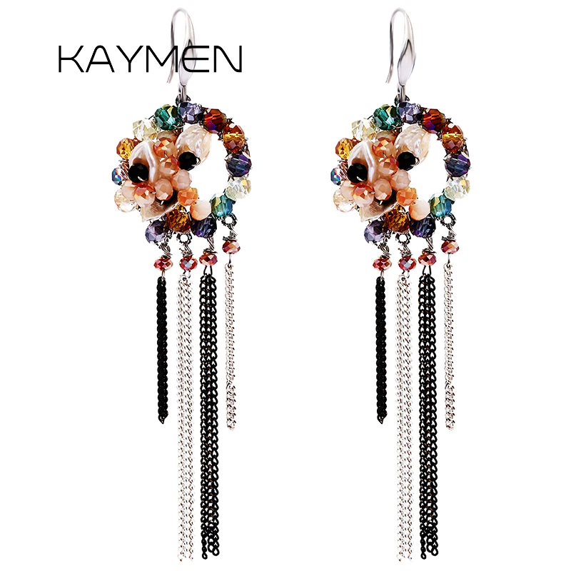 KAYMEN New Fashion Bohemia Handamde Earrings Crystal Beaded Ear-ring for Girls Women Trendy Eardrop High quelity Drop-shipping
KAYMEN New Fashion Bohemia Handamde Earrings Crystal Beaded Ear-ring for Girls Women Trendy Eardrop High quelity Drop-shipping