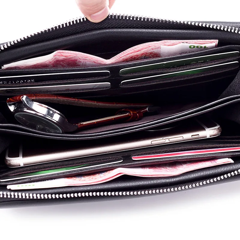 FEIDIKABOLO Men Leather Long Wallet Clutch Bag Men's Pruse Male Clutch Zipper Around Wallets Men Money Clip Wallet mltifunction
FEIDIKABOLO Men Leather Long Wallet Clutch Bag Men's Pruse Male Clutch Zipper Around Wallets Men Money Clip Wallet mltifunction