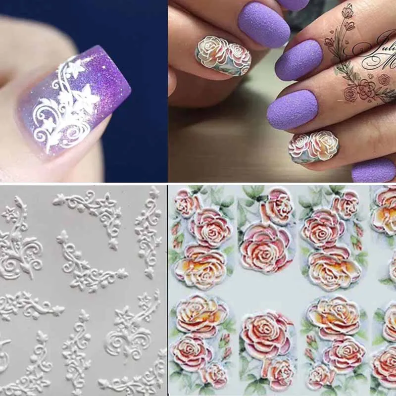 1pc Nail 3D DIY Rose Flower Pineapple Birds Blooming Flower Engraved Acrylic Nail sticker Embossed Water Proof Nails Beauty
1pc Nail 3D DIY Rose Flower Pineapple Birds Blooming Flower Engraved Acrylic Nail sticker Embossed Water Proof Nails Beauty
