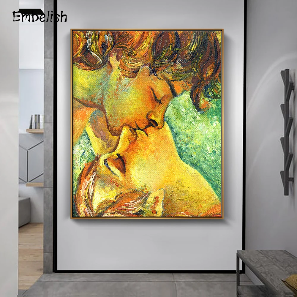 Embelish 1 Pieces First Kiss Of Young Couple Wall Art Pictures For Living Room Home Decor Posters Bedroom HD Canvas Paintings
Embelish 1 Pieces First Kiss Of Young Couple Wall Art Pictures For Living Room Home Decor Posters Bedroom HD Canvas Paintings