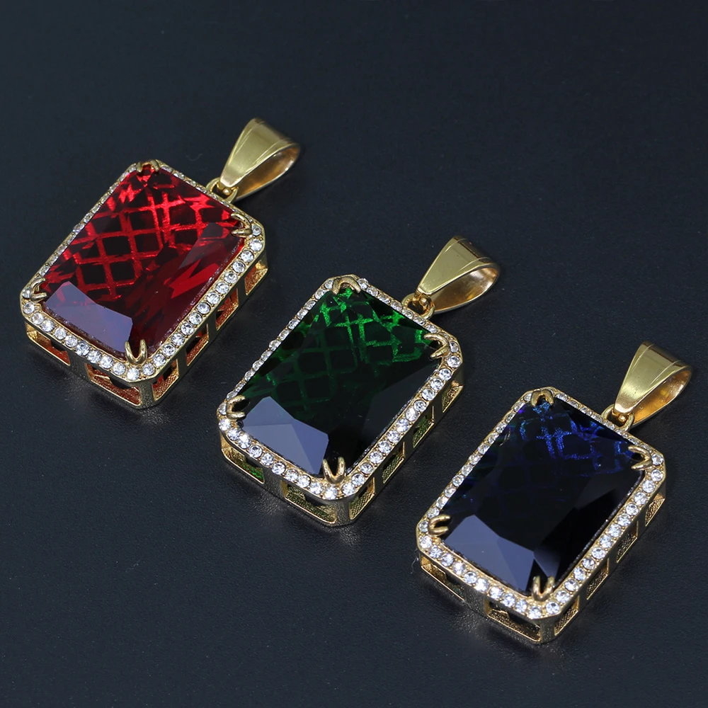Iced Out Men Square Multicolor Crystal Pendant Chain With Stainless Steel Rope Chain Necklace Bling Rhinestone Hip Hop Jewelry
Iced Out Men Square Multicolor Crystal Pendant Chain With Stainless Steel Rope Chain Necklace Bling Rhinestone Hip Hop Jewelry