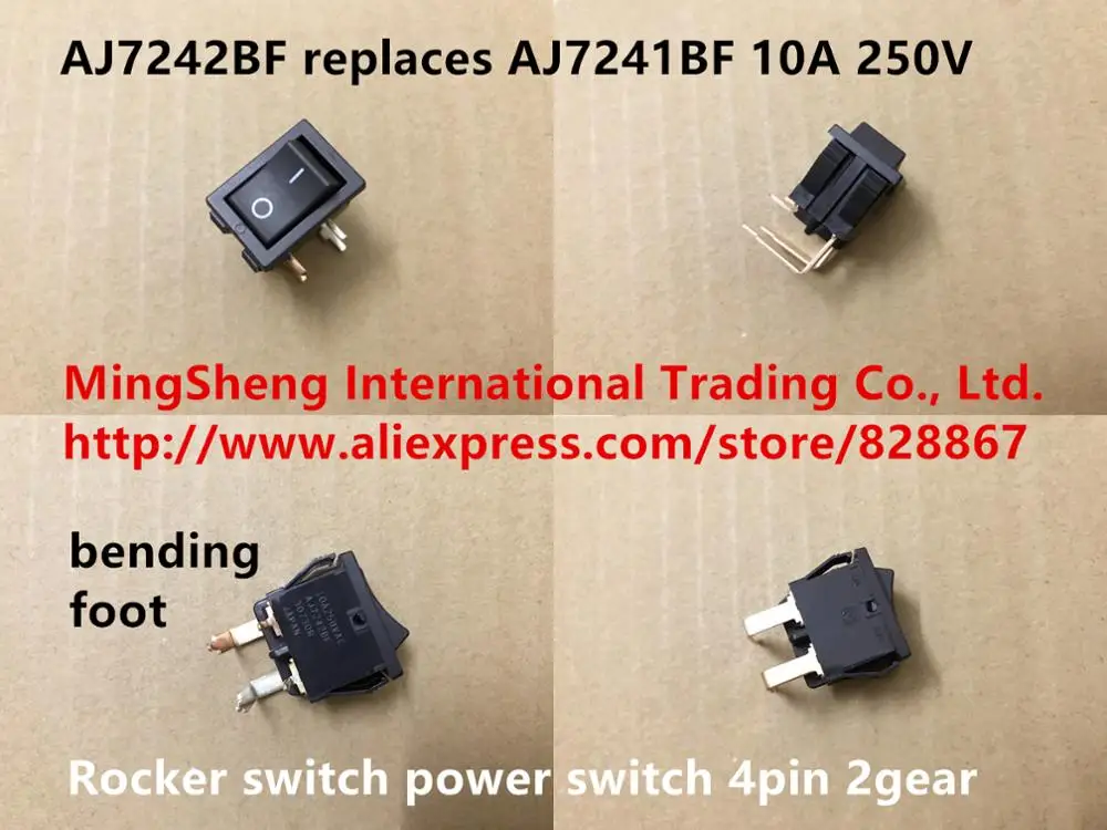 Оригинальный новый 100% AJ7242BF Замена AJ7241BF 10A 250V 4pin 2 передач кулисный переключатель изгиб ног выключатель питания
Оригинальный новый 100% AJ7242BF Замена AJ7241BF 10A 250V 4pin 2 передач кулисный переключатель изгиб ног выключатель питания