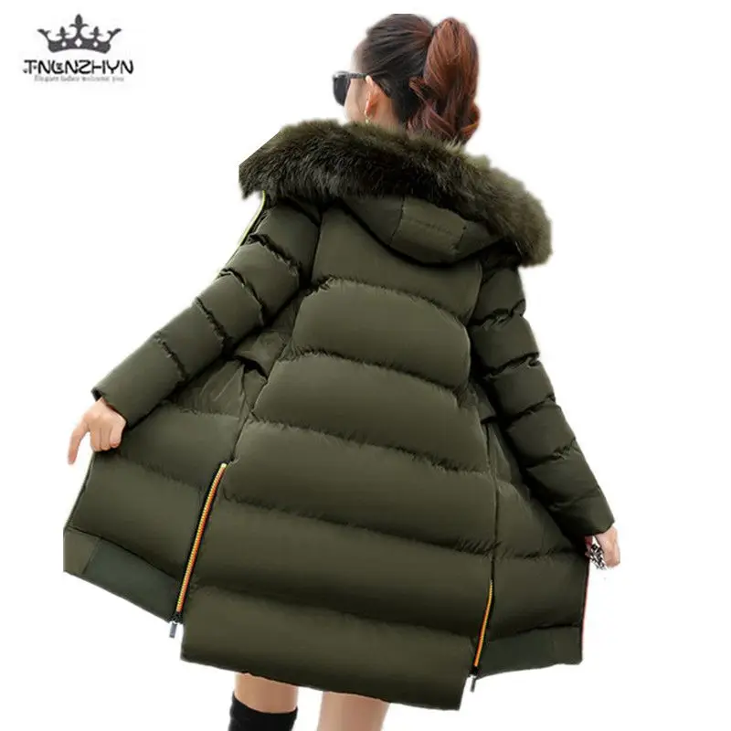 Plus size Winter jacket women 2019 hooded fur collar Medium Long thick down jacket high quality Warm cotton jacket coat Parkas
Plus size Winter jacket women 2019 hooded fur collar Medium Long thick down jacket high quality Warm cotton jacket coat Parkas