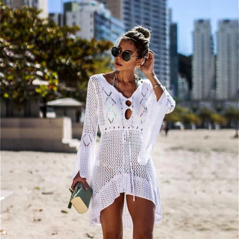 New Beach Dress Pareo Wraps Cover up Women Bikini Swimsuit Solid Coverup Black Cloak Plus Knitting Tunic pareos de playa mujer
New Beach Dress Pareo Wraps Cover up Women Bikini Swimsuit Solid Coverup Black Cloak Plus Knitting Tunic pareos de playa mujer