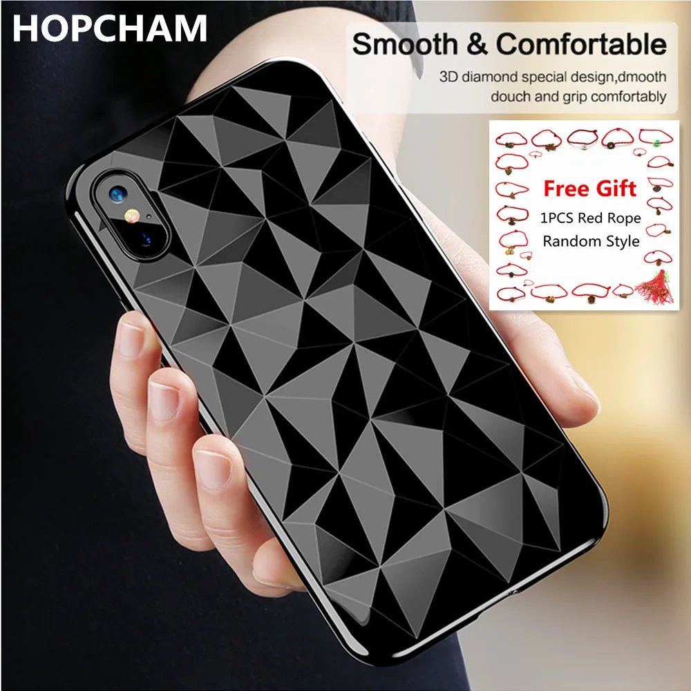 Роскошный 3D глянцевый чехол HOPCHAM для iPhone X 10 7 ультратонкий Блестящий супермягкий