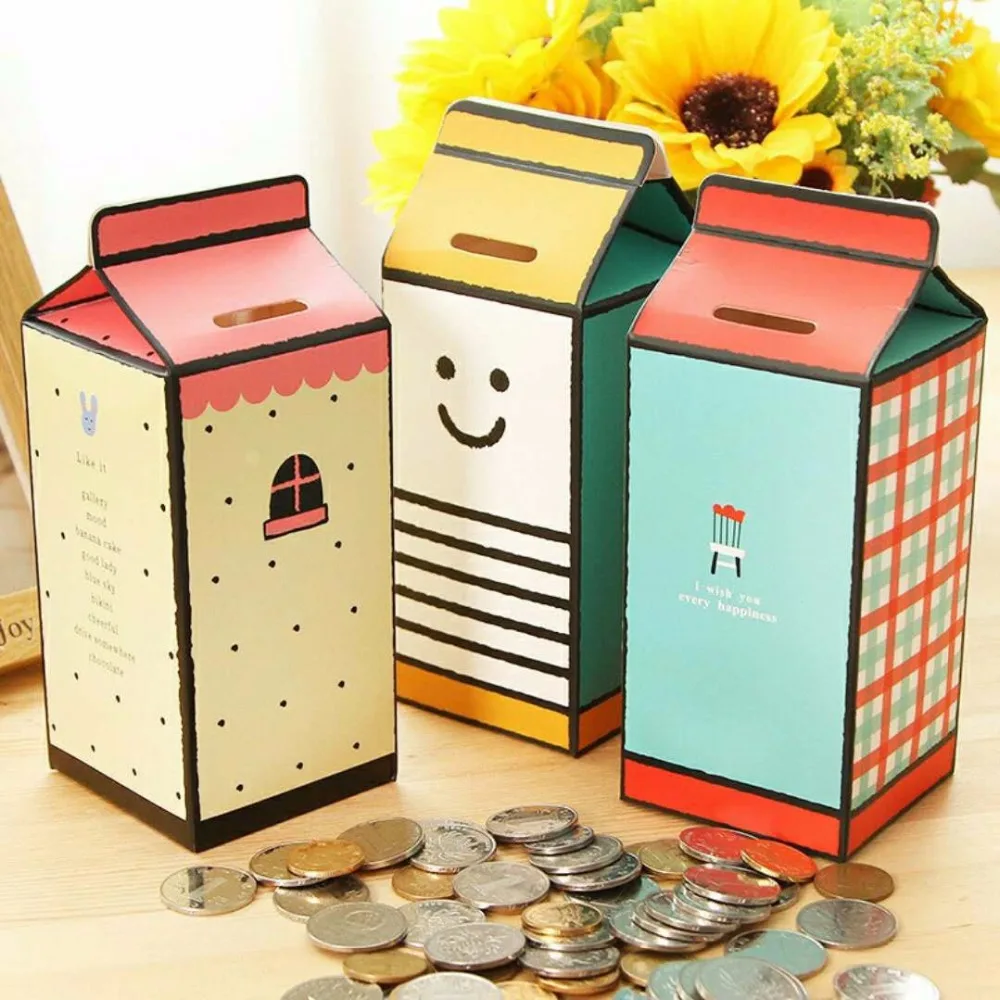 DIY молочный ящик Форма для хранения бумаги копилки монет Творческий экономия