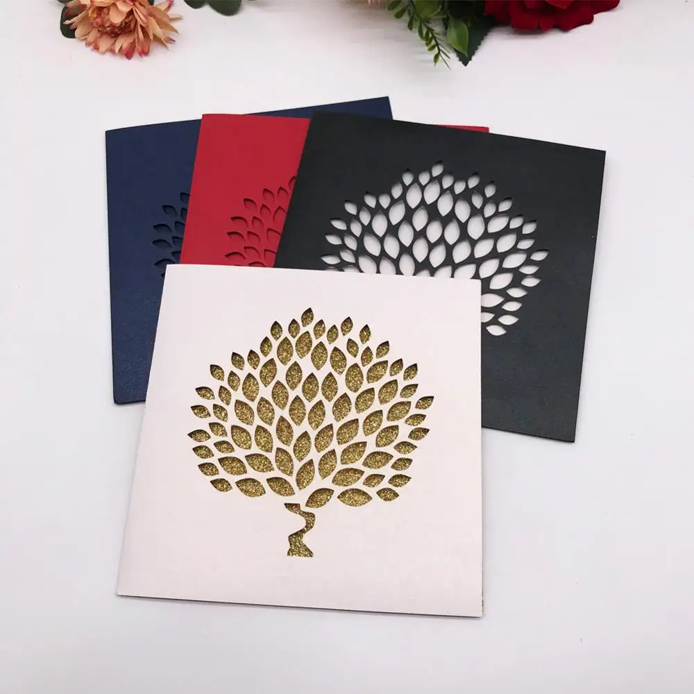 40pcs/lot Square Wedding Invitations Laser Cut Tree Shaped Wedding Card Wedding Engagement Party Invitations
40pcs/lot Square Wedding Invitations Laser Cut Tree Shaped Wedding Card Wedding Engagement Party Invitations