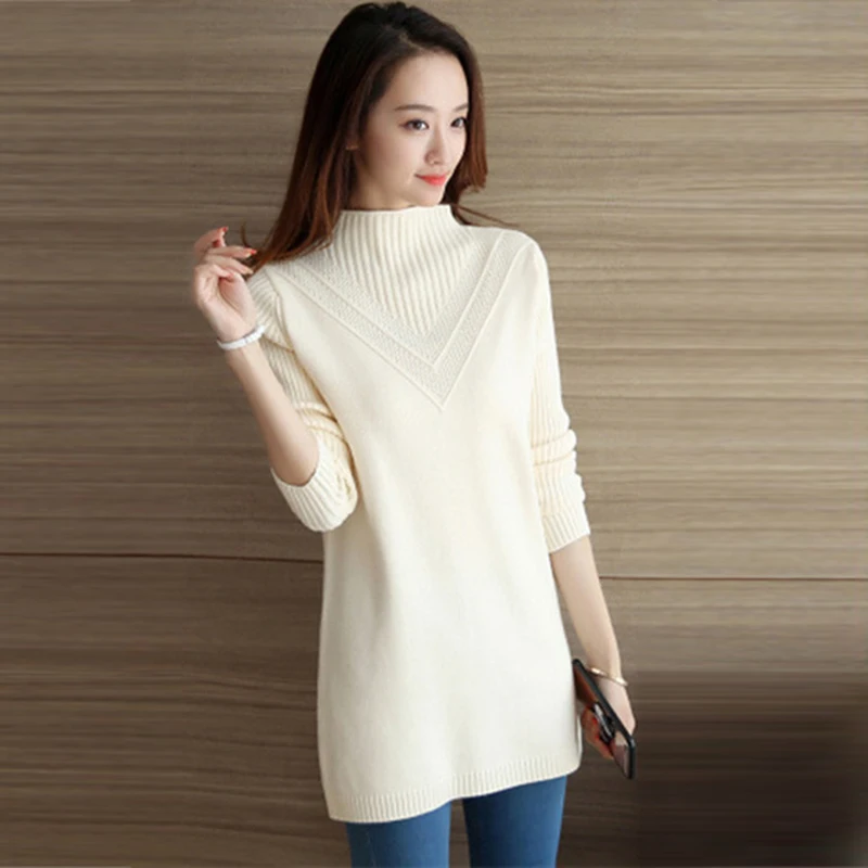 Pullovers Sweater women autumn winter loose large size casual pure color sweater long-sleeved Turtleneck Knitwear women sweater
Pullovers Sweater women autumn winter loose large size casual pure color sweater long-sleeved Turtleneck Knitwear women sweater