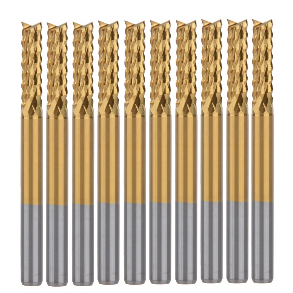 10pcs Titanium Coat Carbide 3.175X3.0x12mm PCB Carbide Tools, CNC Cutting Bits, Millinging Cutters
10pcs Titanium Coat Carbide 3.175X3.0x12mm PCB Carbide Tools, CNC Cutting Bits, Millinging Cutters