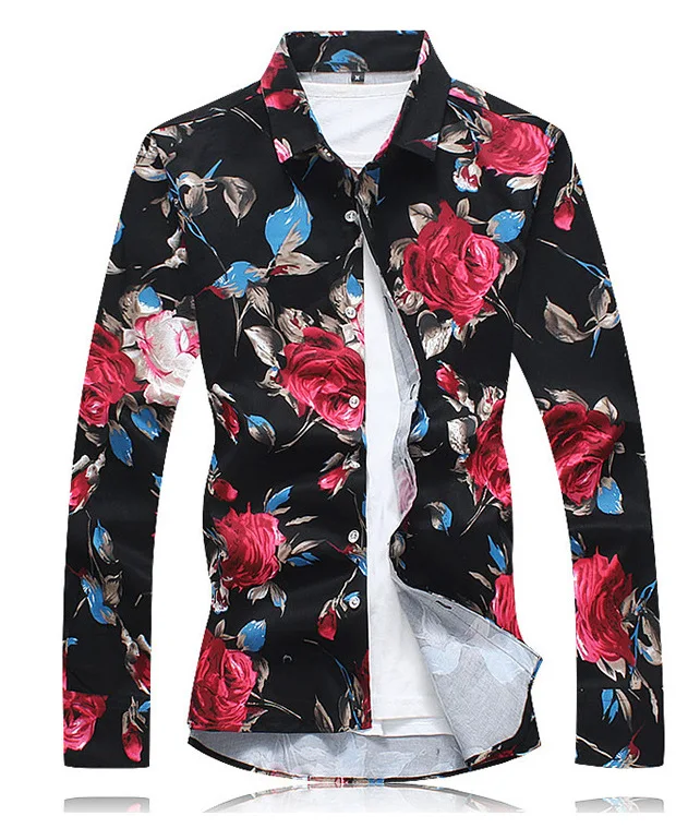 2019 Casual Top 5XL Summer Men Casual Hawaiian Flower Shirt Fashion Personality Slim Long Sleeve Shirts Male Brand Clothing 4XL
2019 Casual Top 5XL Summer Men Casual Hawaiian Flower Shirt Fashion Personality Slim Long Sleeve Shirts Male Brand Clothing 4XL