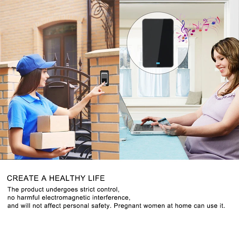 Saful Waterproof Wireless Doorbell Long Distance Transmission Remote Control doorbell Push Button EU/AU/UK/US Plug for home
Saful Waterproof Wireless Doorbell Long Distance Transmission Remote Control doorbell Push Button EU/AU/UK/US Plug for home