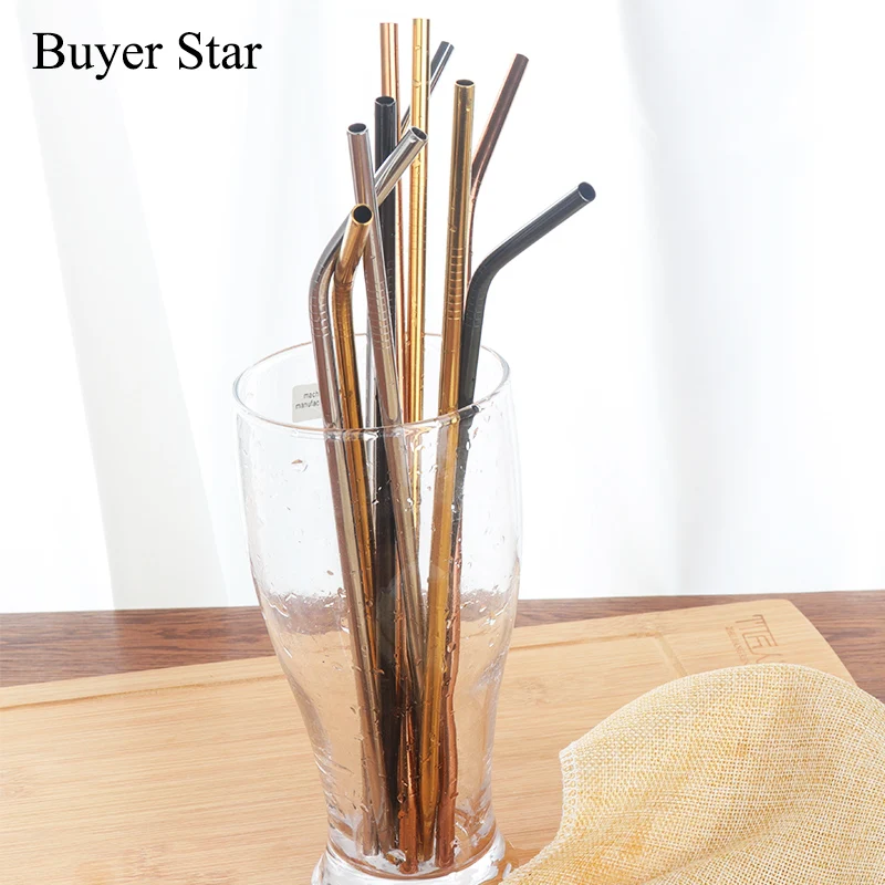 10PCS Metal Drinking Straws Reusable Colorful Stainless Steel Straw+3 Brush Metal Drink Yerba Juice Bar Accessorie Party
10PCS Metal Drinking Straws Reusable Colorful Stainless Steel Straw+3 Brush Metal Drink Yerba Juice Bar Accessorie Party