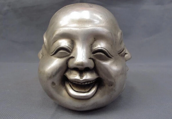 song voge gem S0934 Chinese Folk White Copper Silver Four faces Emotions Maitreya Lohan monk Statue
song voge gem S0934 Chinese Folk White Copper Silver Four faces Emotions Maitreya Lohan monk Statue